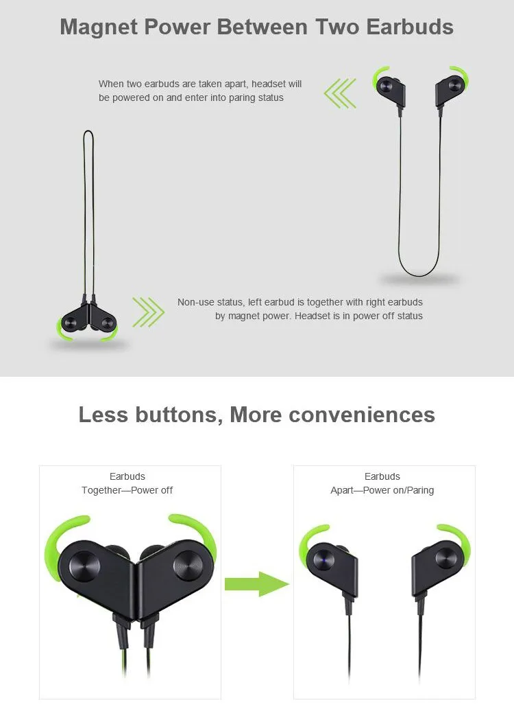 Hot sale electronics headphone earphone on Amazon sport magnet bluetooth headphones with best bass sound quality