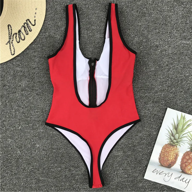 2019 New Design Red Bikini Thong One Piece Swimsuit - Buy Thong One ...