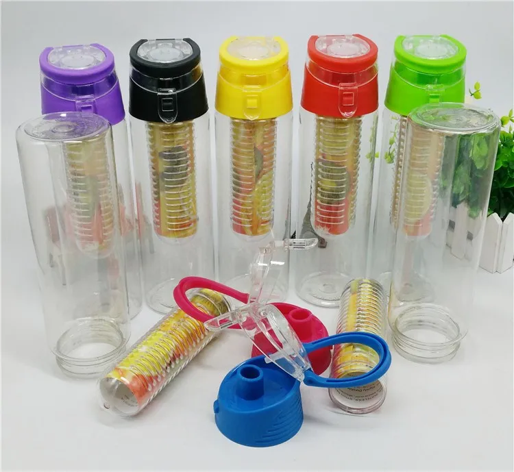 Fruit Infuser Water Bottle,Plastic Sport Drinking Bottle Water Bottle ...