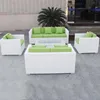 New Modern Style Eco-friendly PE Rattan Wicker Corner Outdoor Lounge Sofa Set