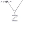 Women's 925 Sterling Silver Cubic Initial Alphabet A-Z necklace