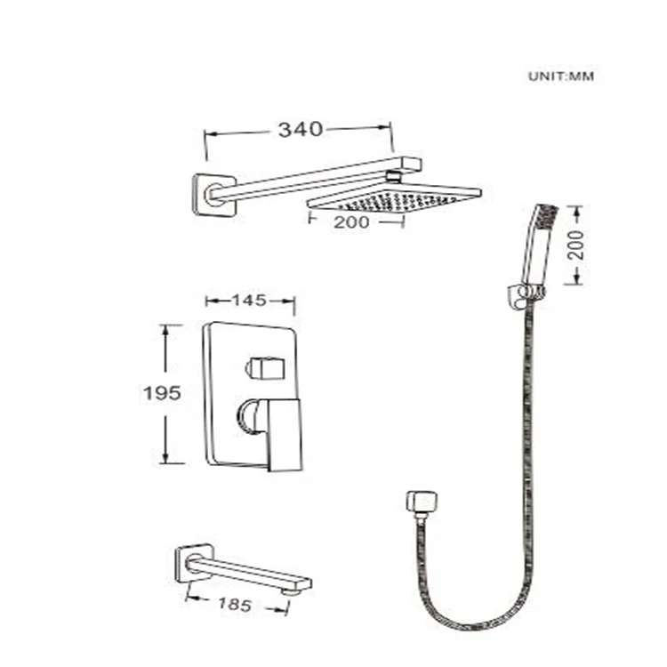 Haijun Factory Names Cupc Watermark Single Handle Bathtub Shower