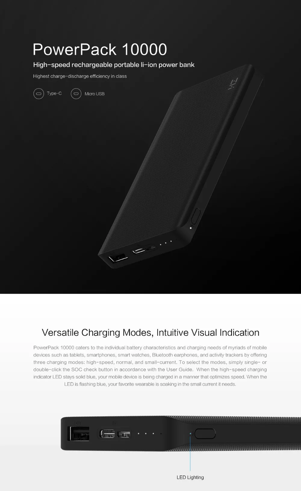 Zmi power bank 10000mah