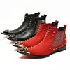 Genuine leather Knight Boots T-show fashion men's Chelsea boots