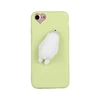 Green Background Lovely Bear Pattern Squeeze Relief Squishy phone case Dropproof Protective Back Cover Case for iPhone 7