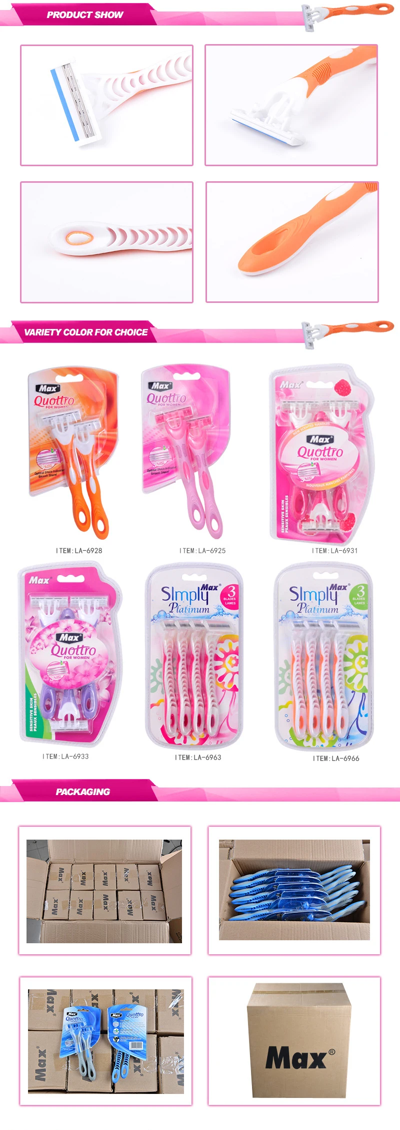 disposable razor Hot sale triple blade