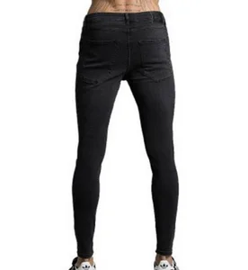 OEM Custom All Season Jeans Black Washed Cool Ripped Sweat Pants Slim Gym Trousers Fitness Casual Bottom Joggers