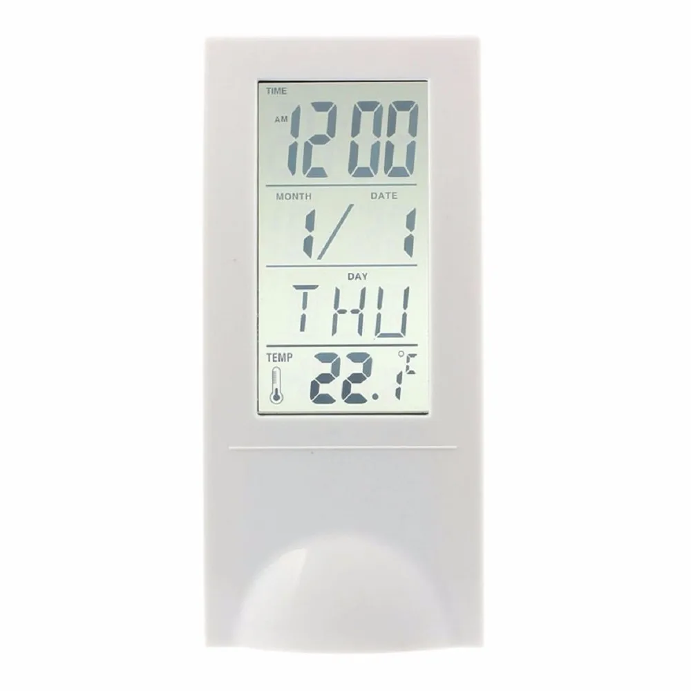 Digital Clock With Calendar Temperature Desktop Transparent Mini