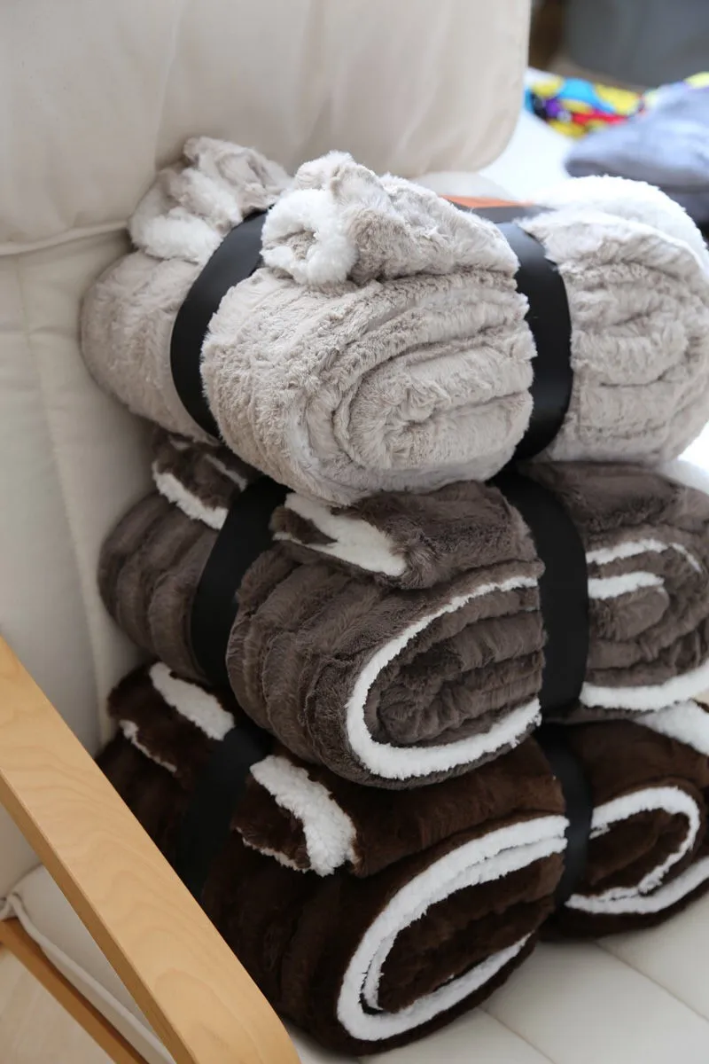 Sherpa Blankets Luxurious Plush Queen Thick Brushing Pv Fleece 100