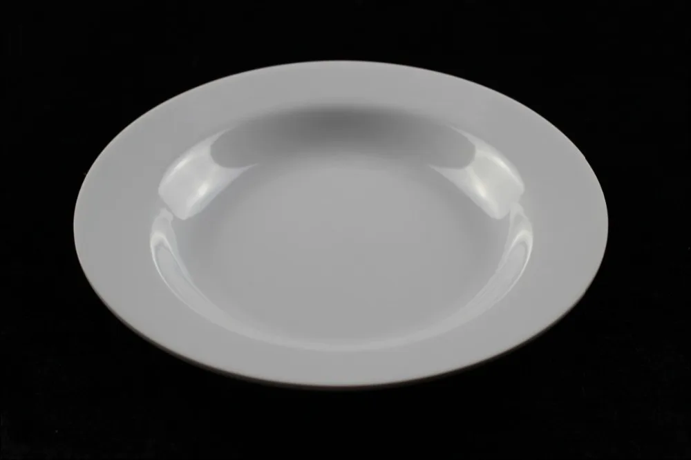 9inch Melamine White Suop Plate Plastic Deep Serving Plate