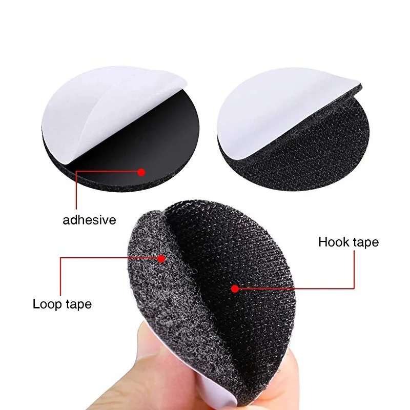 Anti-running non-slip double-sided cushion sheet velcro sticker black Hook  And LoopFixing, Non-Slip,Double Side,Portable 