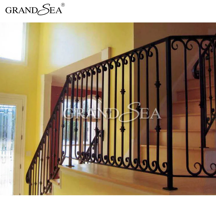 black metal stair railing