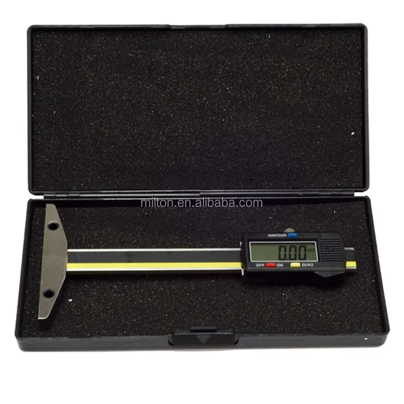 0100mm Digital Depth Gauge With Thin Rod Digital Thin Rod Depth Gauge