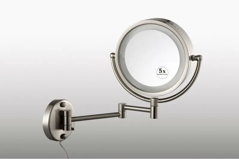Hotel Bathroom Wall mounted Magnifying Mirror Lighted Magnifying