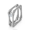 Yiwu Aceon Stainless Steel Newest Design Screw Connected Square Stone Ring