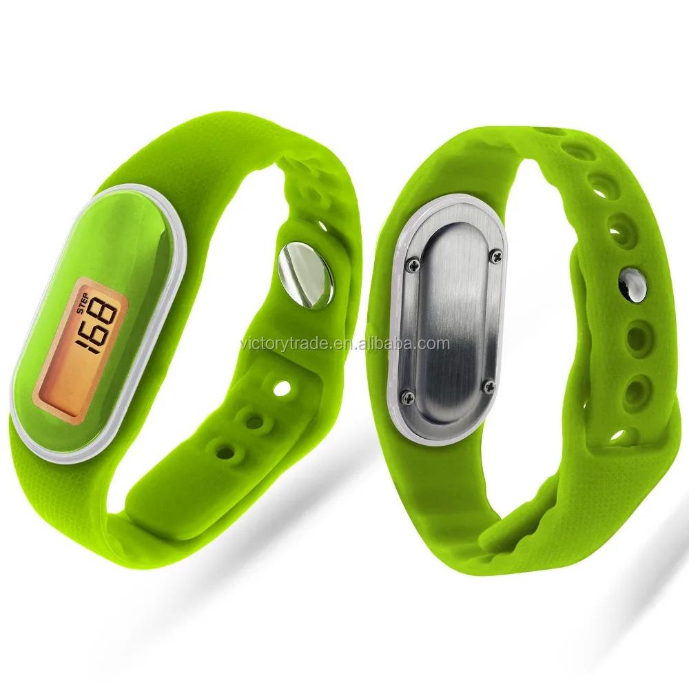 Wholesale silicone wristband pedometer sport watch with accelerometer