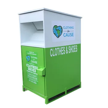 Clothes Recycle Bin Donation Collection Box Metal Drop Box - Buy ...