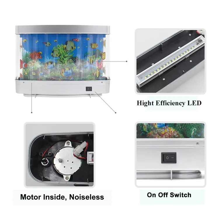 Abs 12v Artificial Tropical Fish Aquarium Decorative Lamp 3d Effect Led
