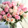 Simulation flower manufacturers long branches roses home soft decoration wedding holding flowers road leading wall