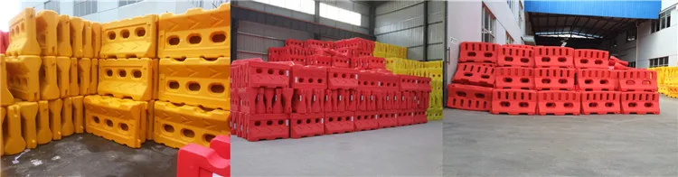 Customized Plastic Water Filled Traffic Water Horse Road Safety Barricade With Reflective Tape