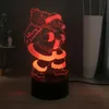 Happy New Year Friend Sweet Gift 3D Lovely Santa Claus LED Dazzle 3Color Change Flash Switch Atmosphere Novel Table Night Lamp