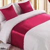 Popular Elegant Red Silk Hotel Bed Side Runner
