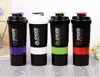 wholesale custom logo 500ml gym shaker bottle protein plastic shaker bottle with bpa free powder storage