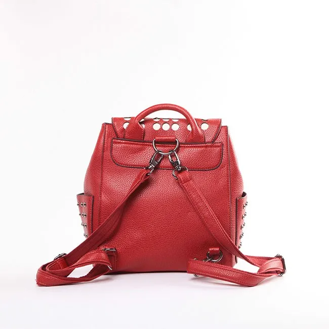 4112-2016/2017 Best selling urban punching hole women gender backpack, women gender backpack studs