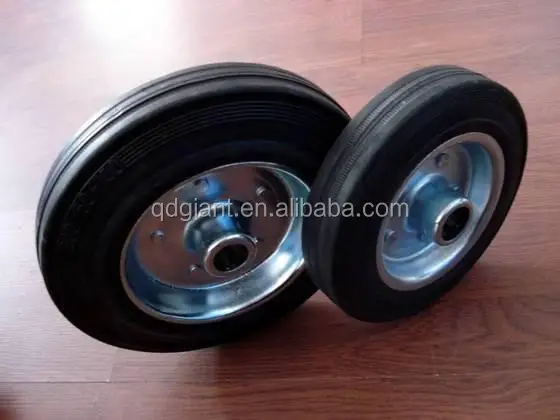8 inch solid rubber wagon wheel 8"x2"