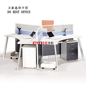 Modern 3 Person Office Cubicle Aluminum Alloy Parion Desk Modern 3 Person Office Cubicle Aluminum Alloy Parion Desk
