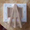 4*5 inches mini blank stretched canvas with wood easel set