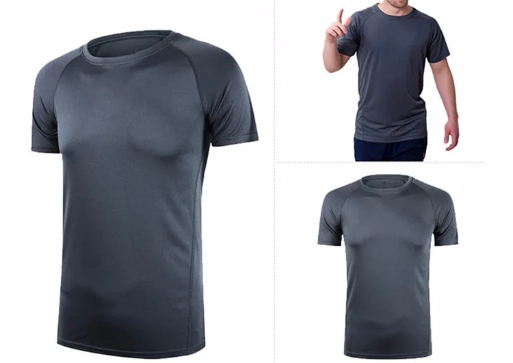 100% Polyester Sport Shirt Dry Fit Gym T Shirt - Buy Gym T Shirt,Dry ...
