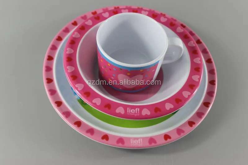 3PCS 100% Melamine Kid's Dinner set LFGB