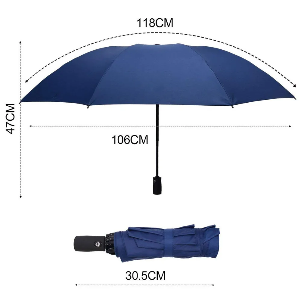 Compact Windproof Travel Auto Umbrella With Anti-rebound Design - Buy ...