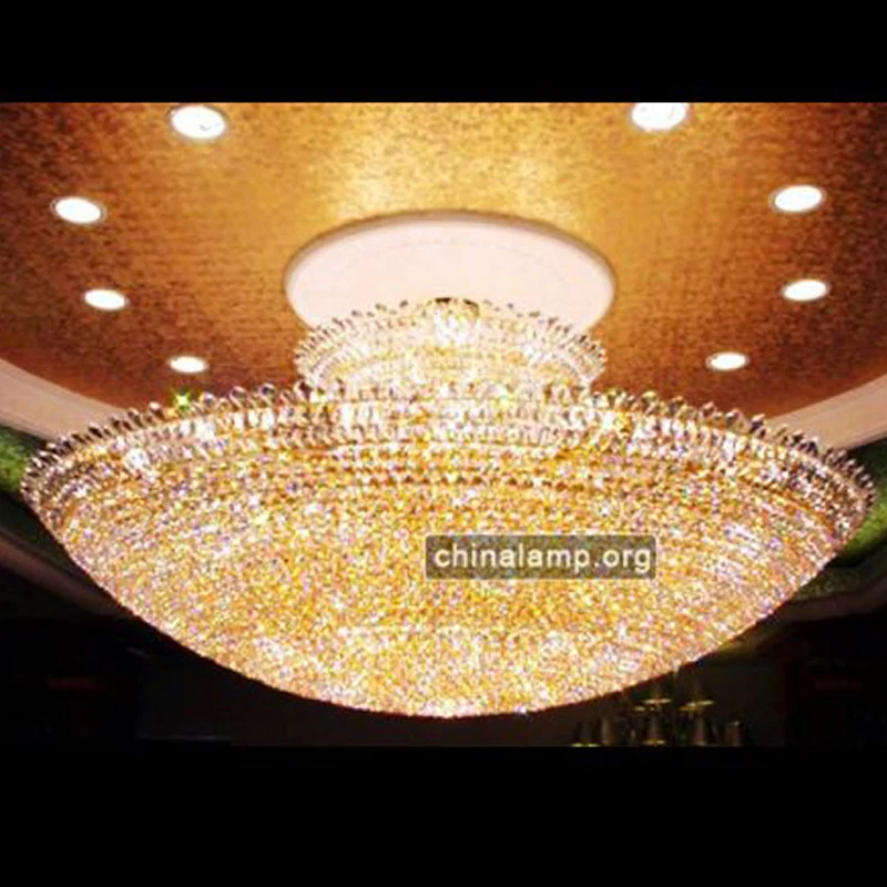 Showsun custom project Wedding Hall shape large hotel ceiling light chandelier