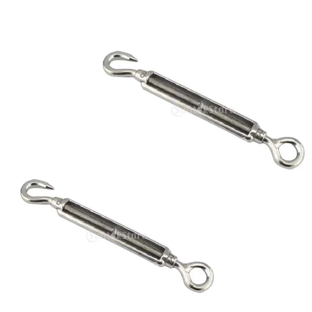 Saim M4 Stainless Steel 304 Hook & Eye Turnbuckle Wire Rope Tension Pack of 12 tillescenter