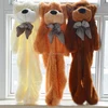 Wholesale Popular Unstuffed Plush Teddy Bear Skin with Bow Tie in Different Colors