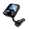 Factory price vehicle PD port quick charging FM transmit car charger bluetooth 5.0 wireless transmitter with LCD digital display