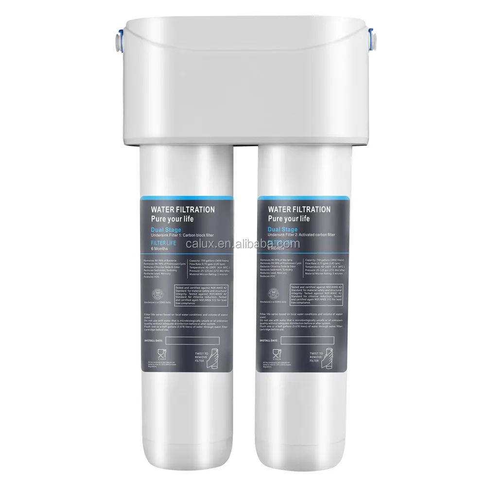 Ultra High Capacity Direct Connect Water Filtration System Under Sink