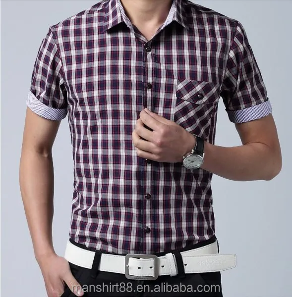 New Arrival Fashion Design Men Casual Button Up Short Sleeve Shirt ...