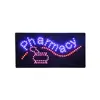 Hidly 12*24'' Super Bright Pharmacy LED Open Sign Indoor Advertising Acrylic LED Sign for Pharmacy Store