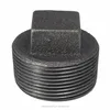 plug plain black malleable cast iron pipe fittings 1/2"