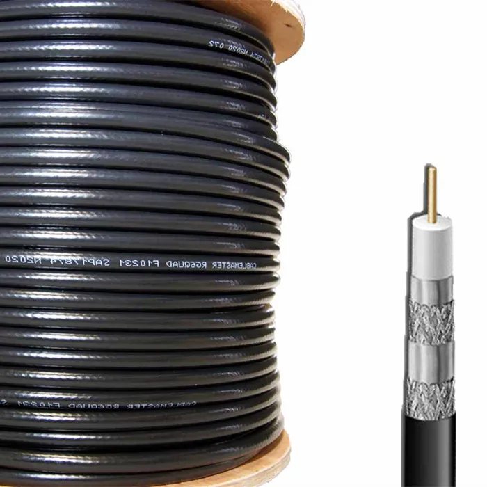 75 Ohm Rg6 Quad Shield Coaxial Cable Buy Rg6 Quad Shield Coaxial