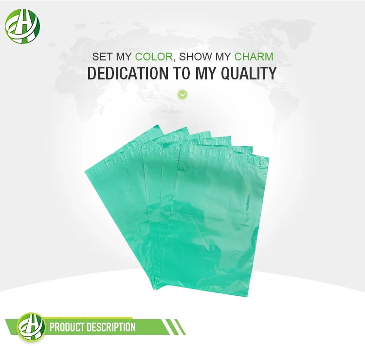 Inexpensive Green Packaging Courier Packs Color Print Pe Courier Pack