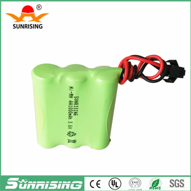 Factory price ni cd ni mh aa 1000mah 3 6v rechargeable battery pack