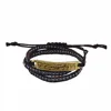 Fashionable natural Stone bead jewelry multi Layers Seed Bead Leather Wrap Bracelet