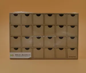 wooden Jewelry storage box,wooden christmas 24 drawer storage box