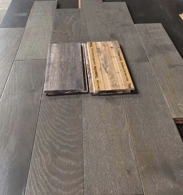 UV Oiled Handscraped Dark Oak Hardwood Floors