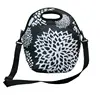 Tote Neoprene Black&White Cooler Hot Keeper Lunch Bag with removable shoulder strap