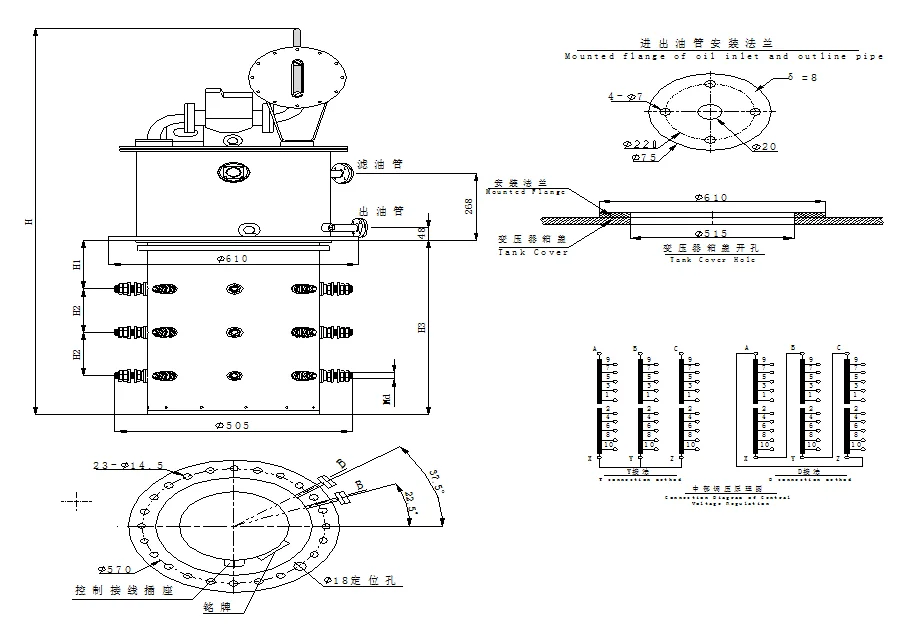 On Load Tap Changer Three Phase Power Transformer - Buy Three Phase ...